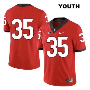 Youth Georgia Bulldogs NCAA #35 Brian Herrien Nike Stitched Red Legend Authentic No Name College Football Jersey HVB4354KB